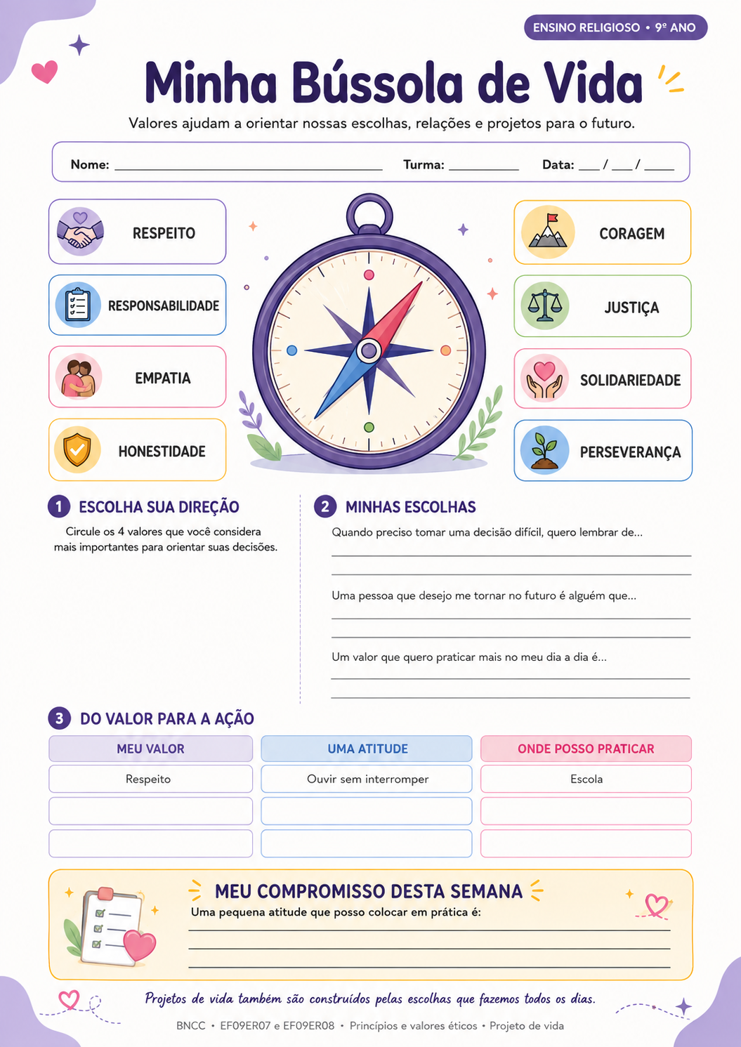 Atividade Minha Bússola de Vida
