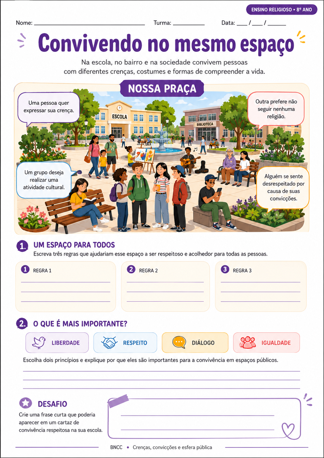 Atividade Convivendo no mesmo espaço